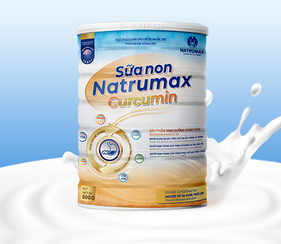 Sữa non Natrumax Curcumin hỗ trợ điều trị dạ dày, tăng cường sức đề kháng