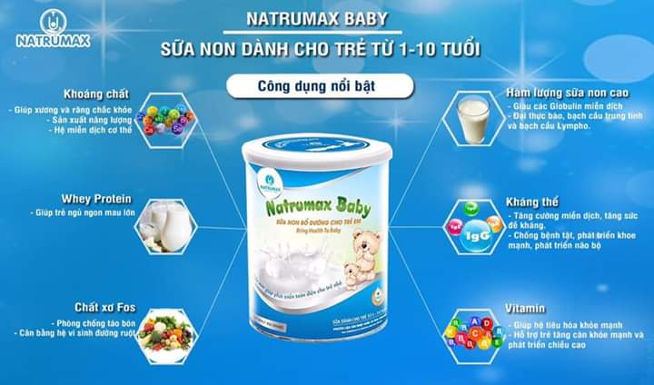 Công dụng của sữa non Natrumax Baby